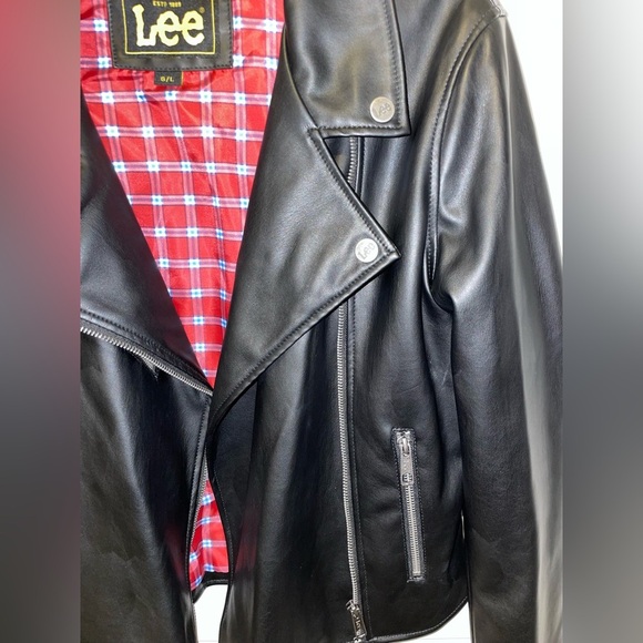 Lee Womens Leather Jacket Size L - Picture 3 of 9